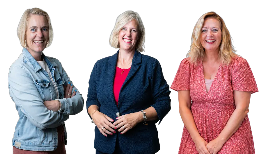 Leonie Heemskerk, Hester Wijenberg en Machteld Ensink van Secretary Solutions